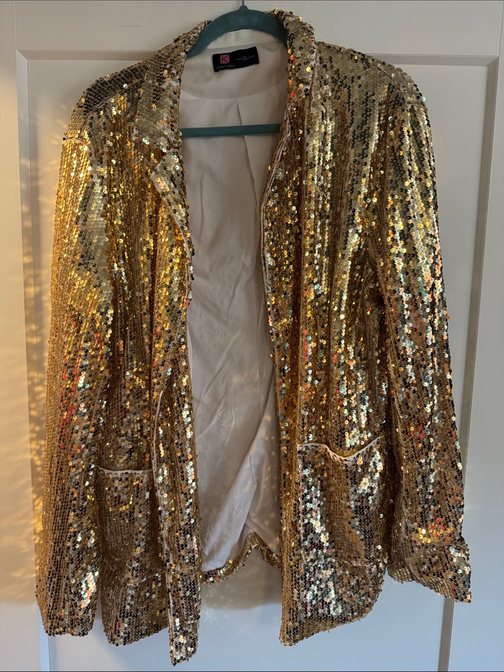 Gold Sequin Women's Blazer Jacket - K Studio